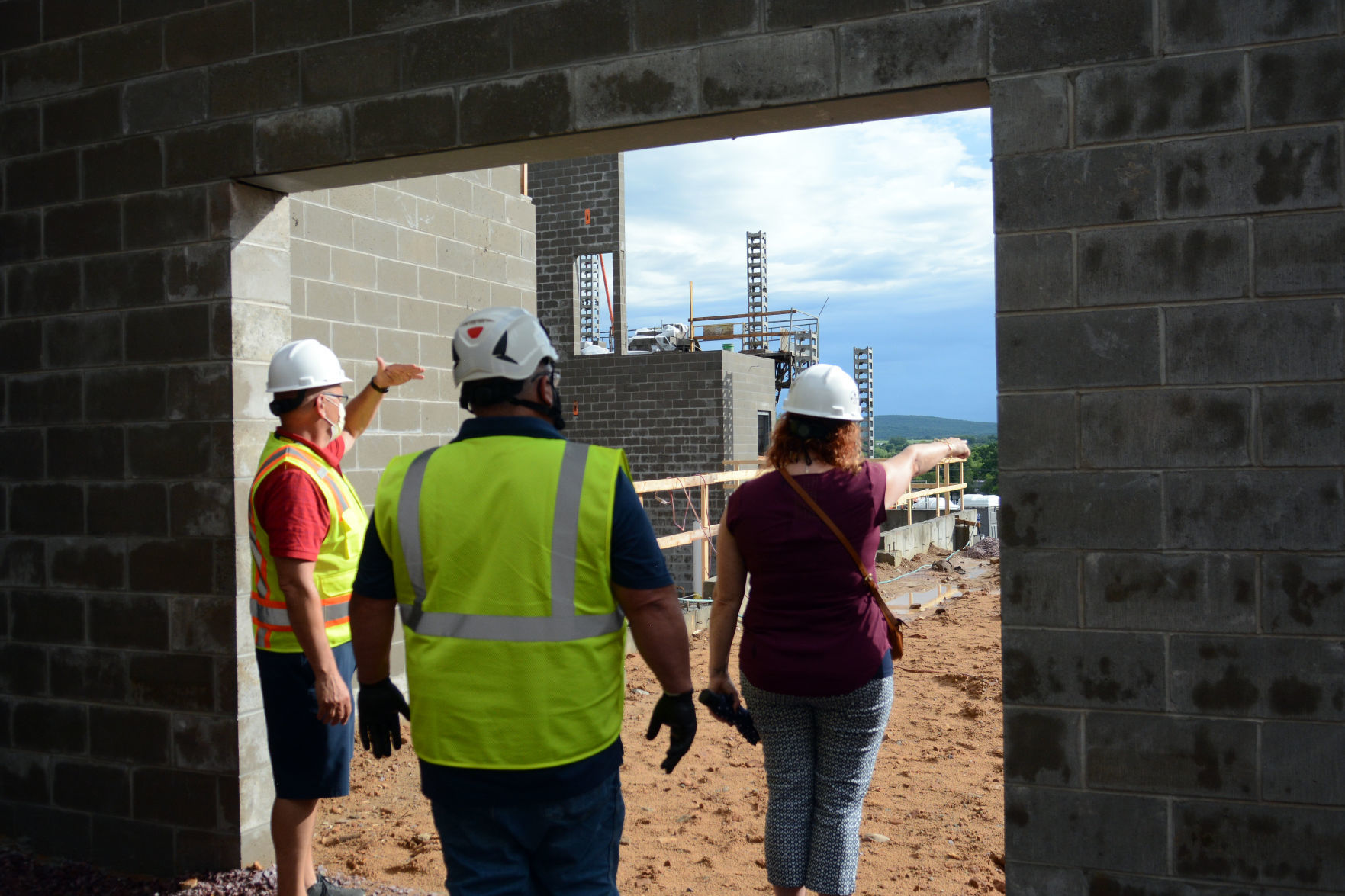 Baraboo middle school construction tour, June 23, 2020